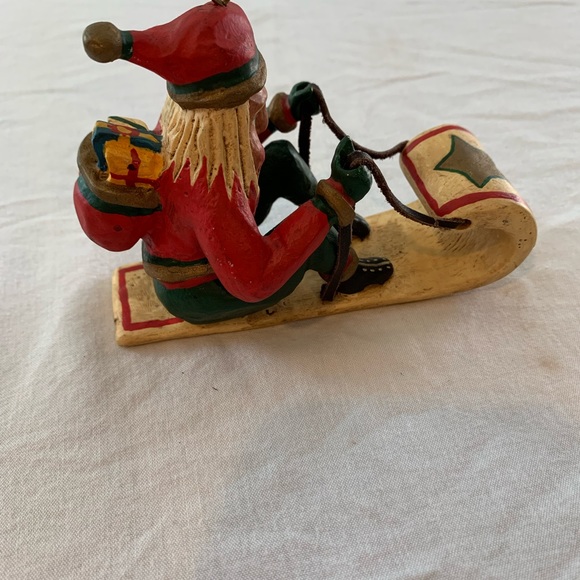 Vintage Roman - Bill Jauquet "Santa Sled" 1993 Ornament #56683 Santa riding sled - Picture 6 of 14
